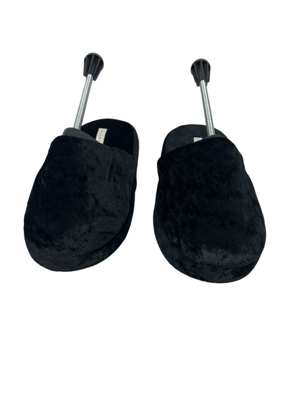 Lane Bryant Cacique Black Velvet Slip-On Slippers Girls Size XL Fabric Upper Co